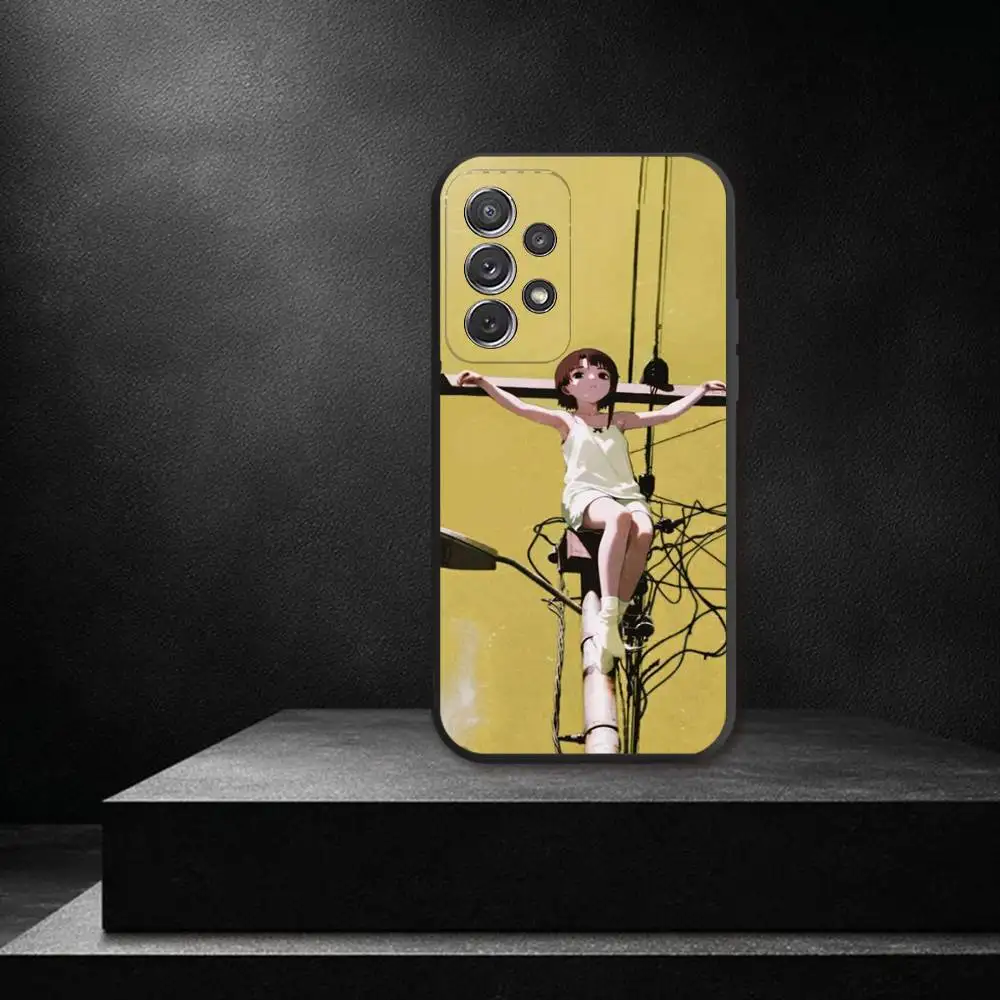 Чехол для телефона S-Serial Experiments자 для Samsung S 25,24,23,22,30,21,10,9,Ultra,Plus,Lite,FE,4,5G, черный мягкий чехол