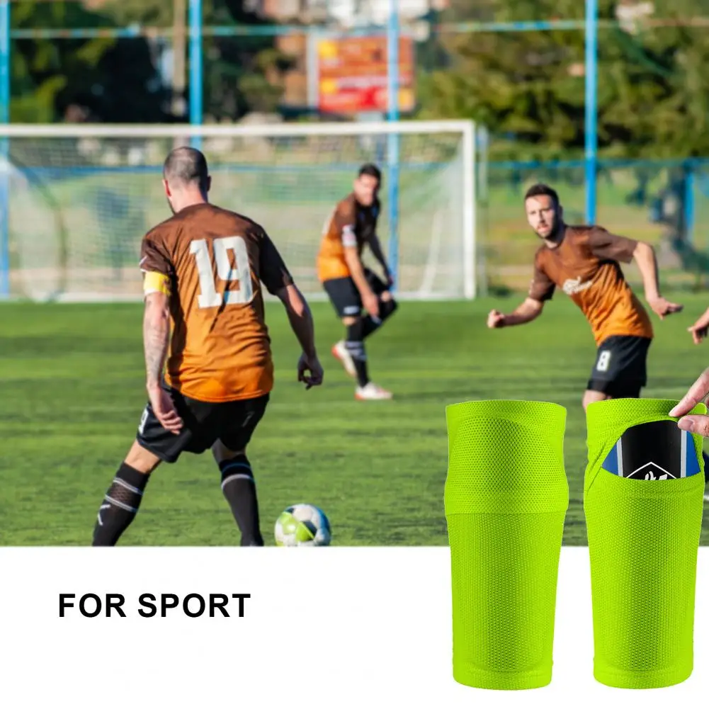 Protective Soccer Equipment High-strength Impact Resistant Soccer Shin Guards Slip-resistant Football Shin Pads with Elastic