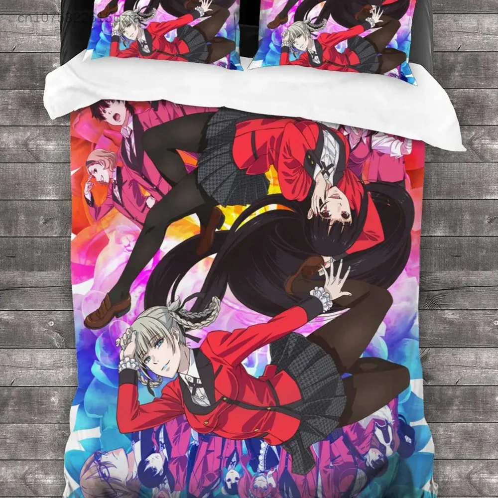 Kakegurui Yumeko Bedding Set For Bedroom Soft Modern Bedspreads Comefortable Kids Duvet Cover Quilt Cover And Pillowcase