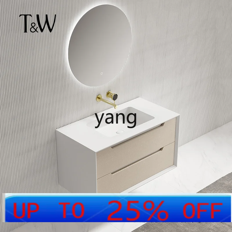

LHH artificial stone light luxury household bathroom bathroom cabinet combination washbasin
