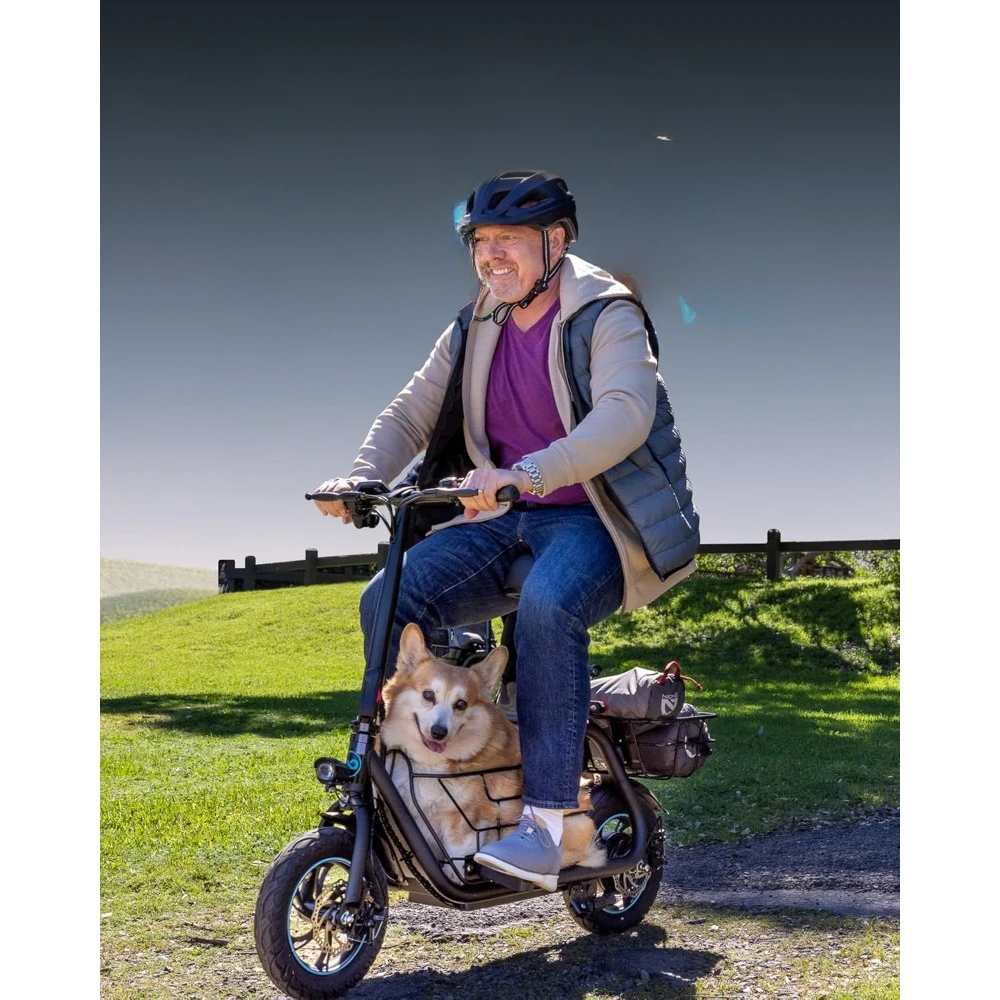 Speed up to 18.6MPH, Ample Storage for Pets & Cargo, Electrically-Powered Motor Scooters