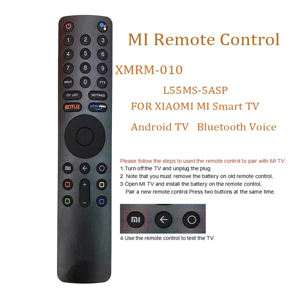 New Original XMRM-010 Bluetooth Voice Remote Control For Xiaomi MI TV 4S Android Smart TVs L65M5-5ASP MI P1 32 MI Box