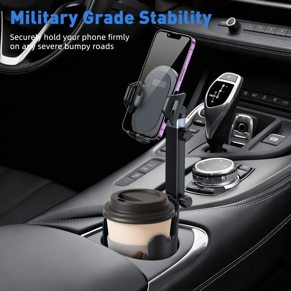 

Universal 2 in 1 Car Cup Holder 360° Rotation Multifunction Extendable Mobile Phone Mount Stand Adjustable Car Smartphone Holder