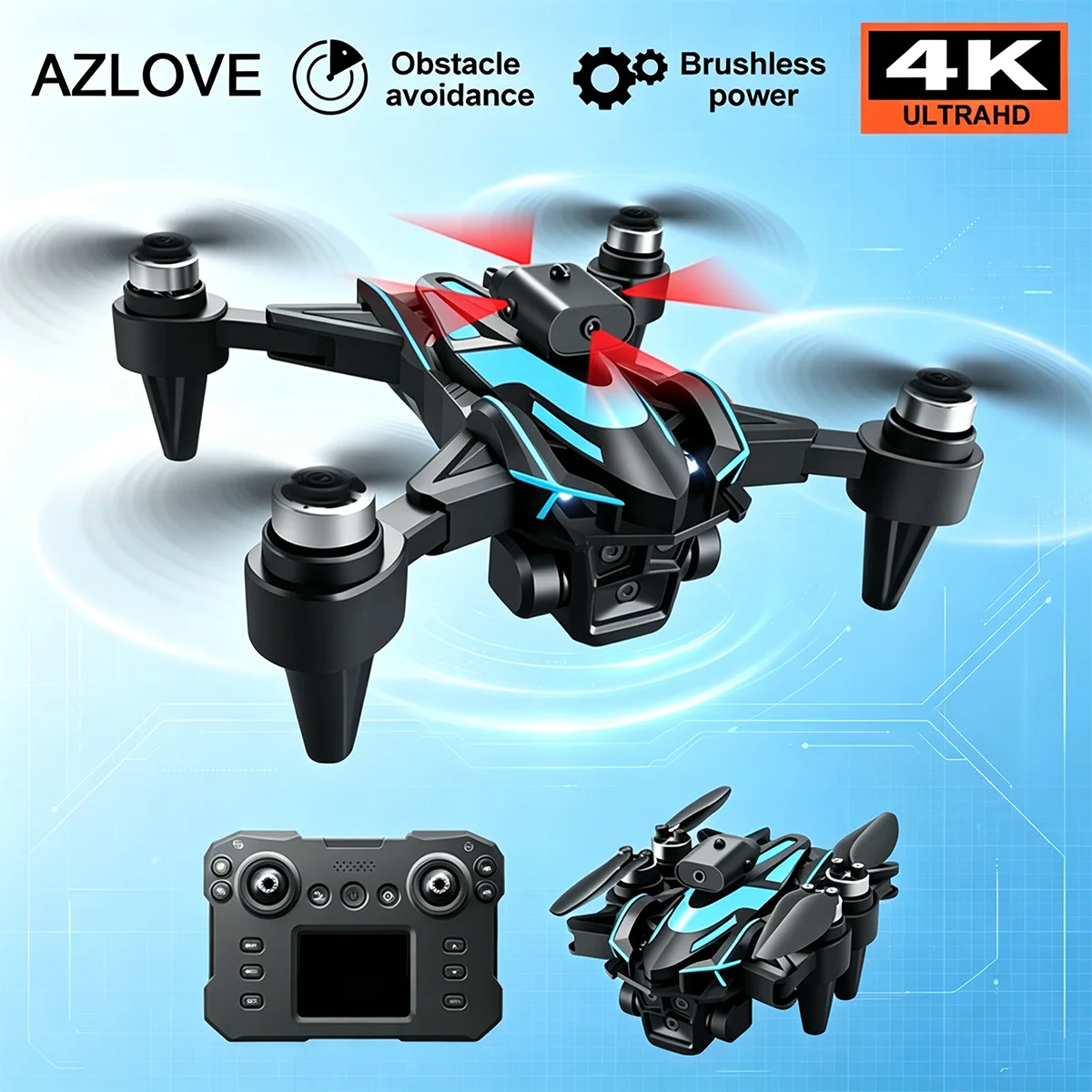 K12 MAX RC Drone 4K Professional HD Dual Camera Security UAV Brushless Motor Obstacle Avoidance RC Quadcopter Foldable Toy Gifts