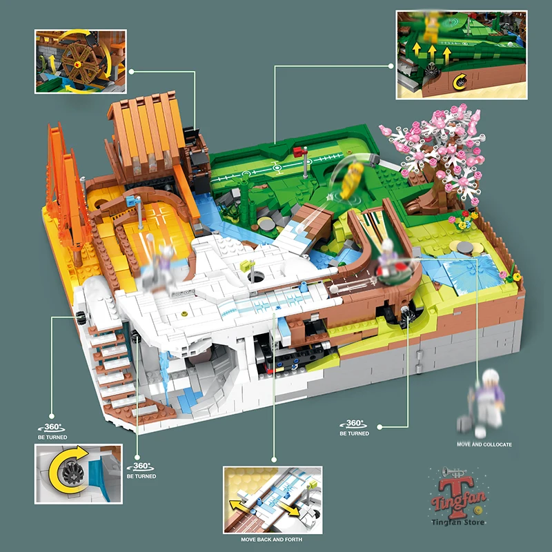 3022PCS MOC Golf Resort Kurs Modulare Bausteine Modell Pädagogisches Puzzle Ziegel Spielzeug Weihnachten Geschenke Für Kinder Jungen 86017