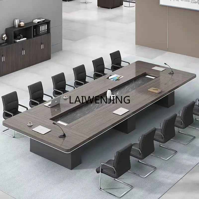 

MJY Office Large Simple Rectangular Reception Panel Training Room Table and Chair Combination