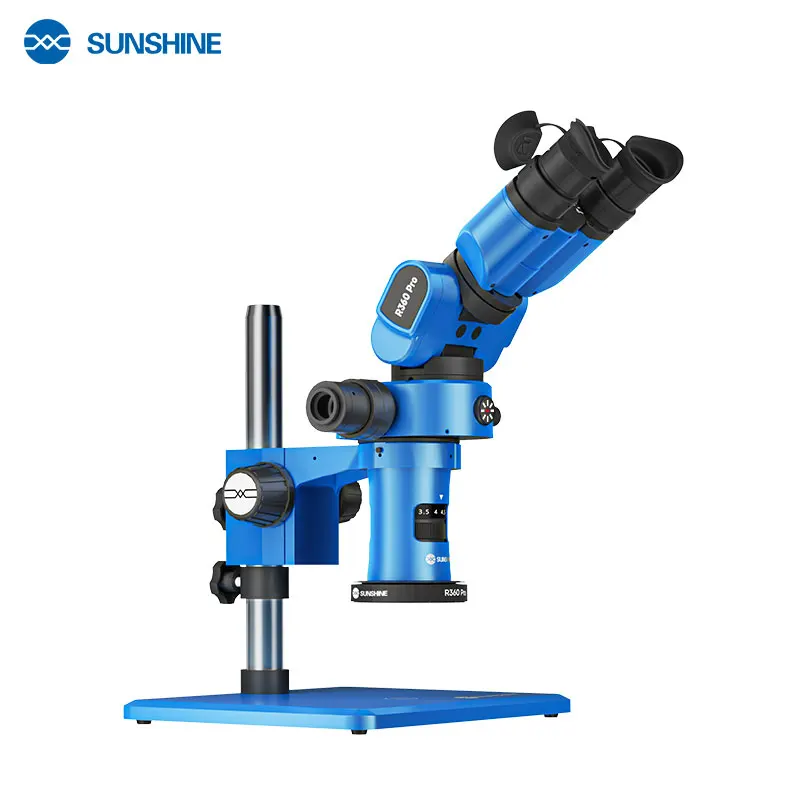 Microscopio trinoculare R360 Pro 360 °   Modulo obiettivo regolabile per formazione PCB e riparazione elettronica