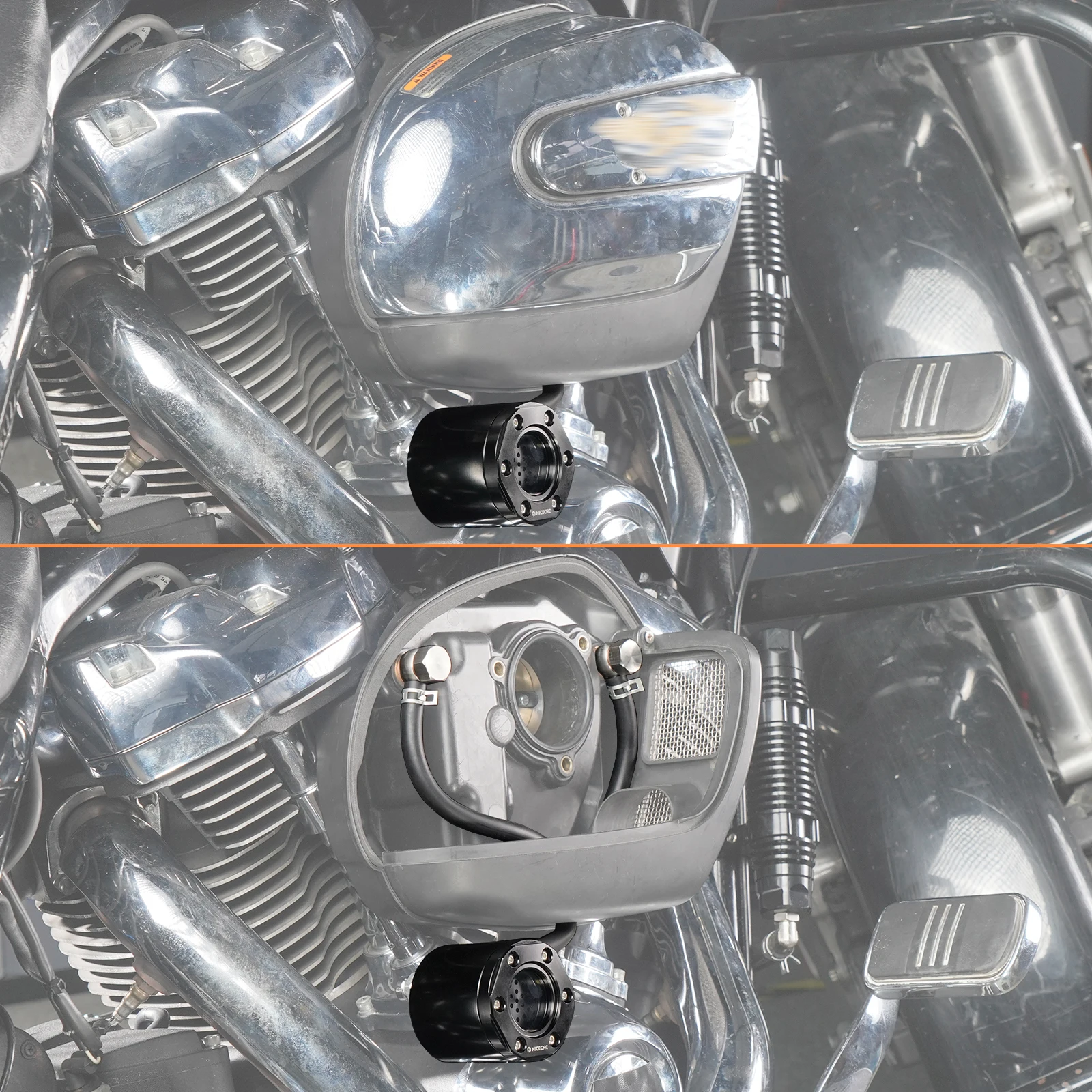 Motorcycle External Breather Kit for Harley Road King/Special FLHR/XS Street Glide FLHX/S/ST CVO Road Glide FLTRX/S/ST 2017-2023