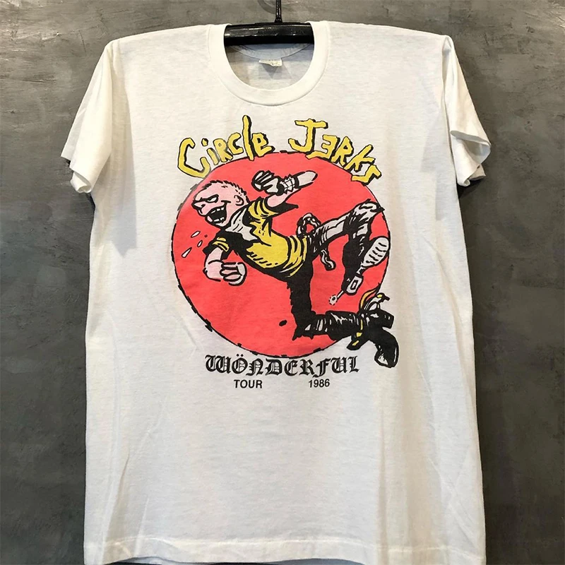 Tagkita Men's Short Sleeve T-Shirt Vintage Retro High Street Loose Fit Cotton Youthful Creative Fun Print Summer Fashion
