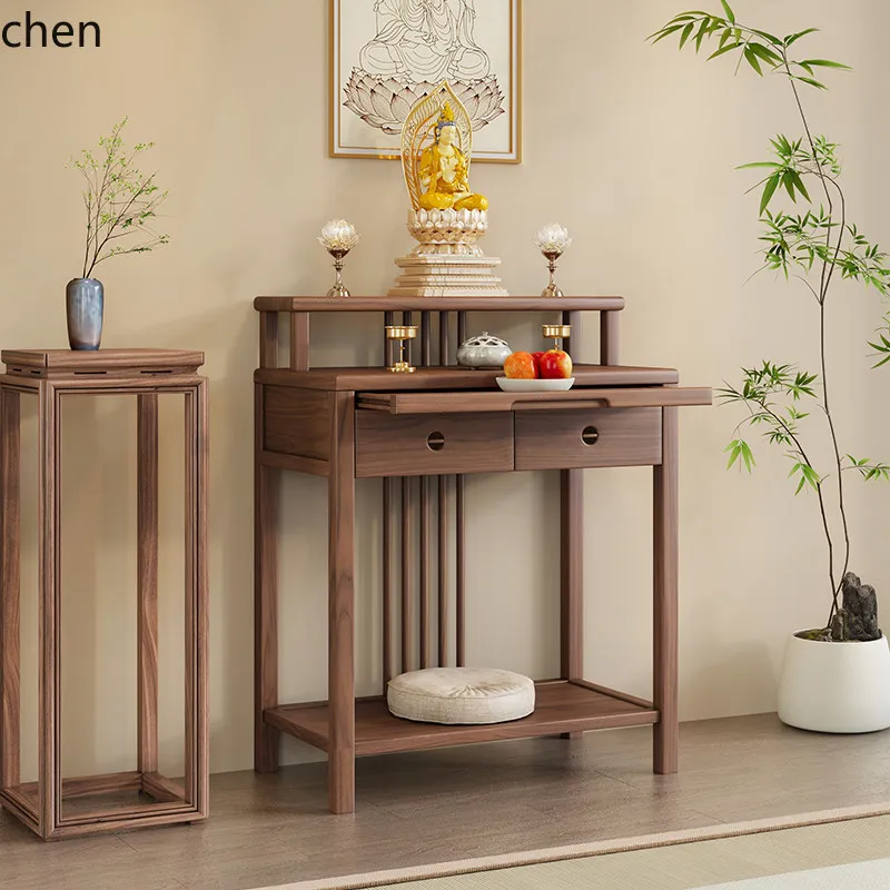 CZ Solid Wood Buddha Altar Table God Altar Wealth God Altar Table Incense Table Home Use