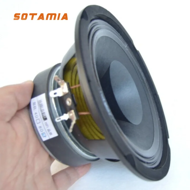 SOTAMIA 1PCS 6.5 Inch Full Range Speaker 8 Ohm 30 Watt Cloth Edge Paper Cone HIFI Fever Music Speaker Home Theater Sound System