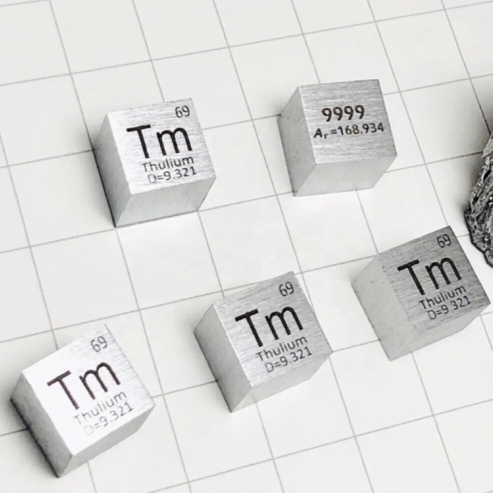 Tm-2 Thulium Metal Cube High Density 10mm 9.8g Element Collection with Factory Price