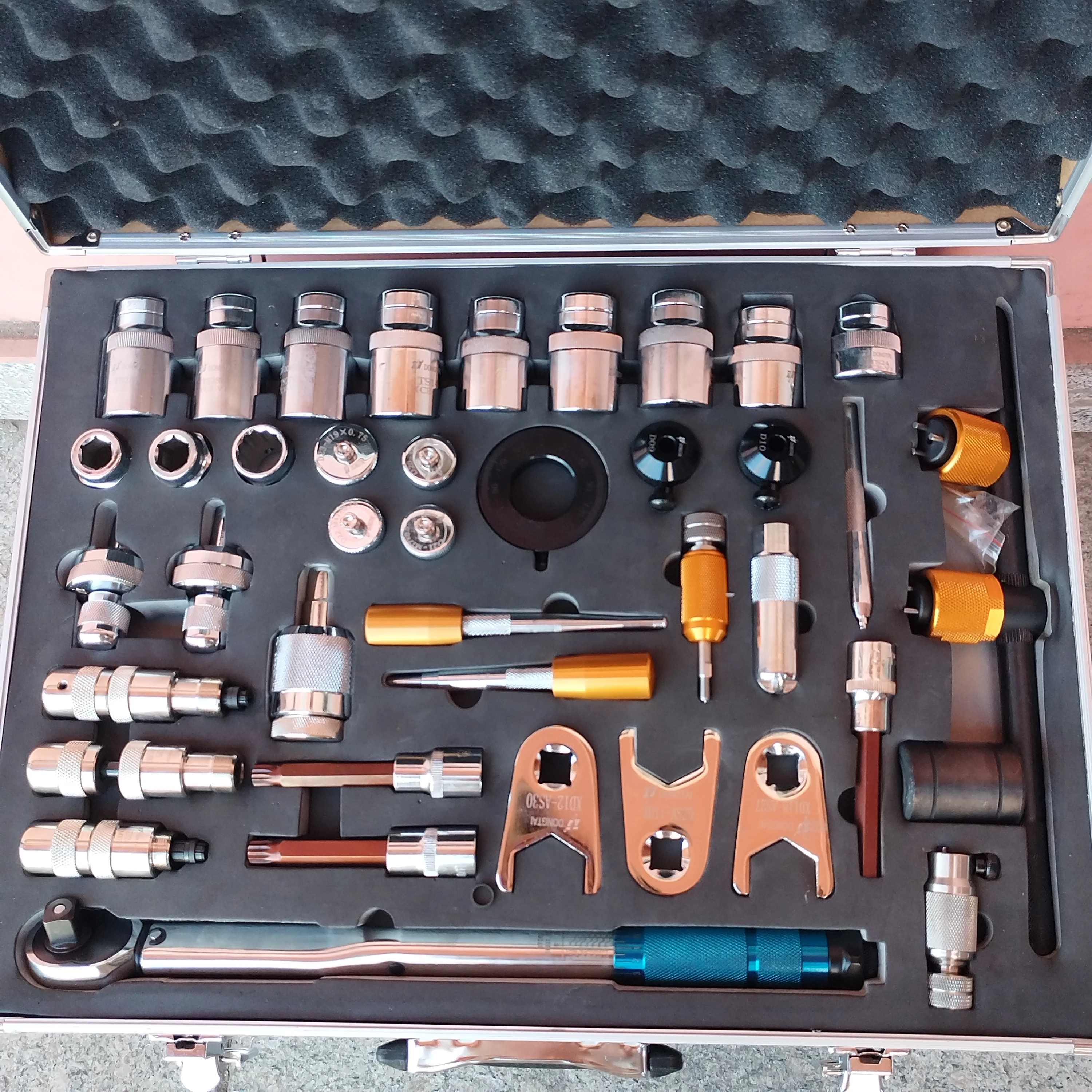 NO.001 Full Set Common Rail T-ools 42pcs, Universal Injector Disassembly Support Optional