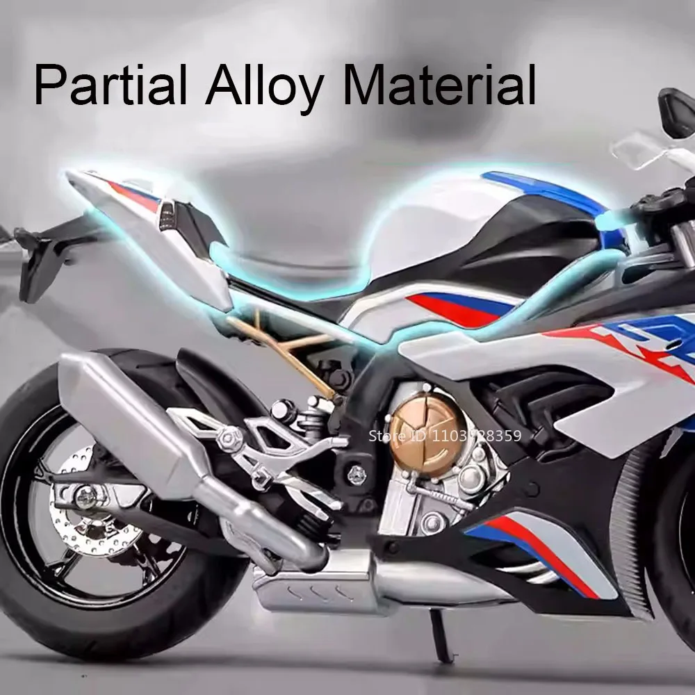 1:12 RRS1000 S1000RR Spielzeugmodell Motorräder Legierung Diecast Motorräder Stoßdämpfung Vorderrad Lenkung Gummireifen Jungen Geschenk – Detail 16