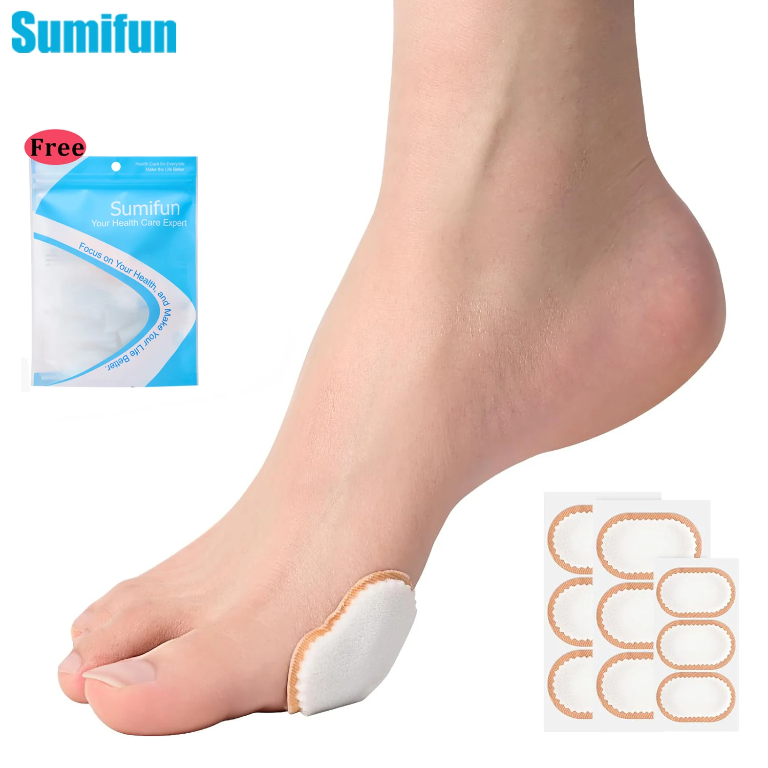 

3Pcs/Set Foam Bunion Pads Foot Patch Thumb Corrector Pain Relief Pad Anti Abrasion Toe Bunion Corrector Corns Blisters Sticker