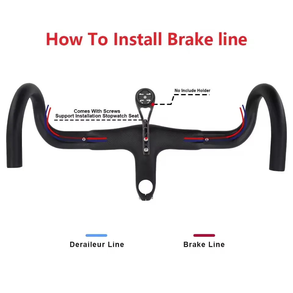Integrated Carbon Road Handlebar 400-440mm 28.6mm Stem