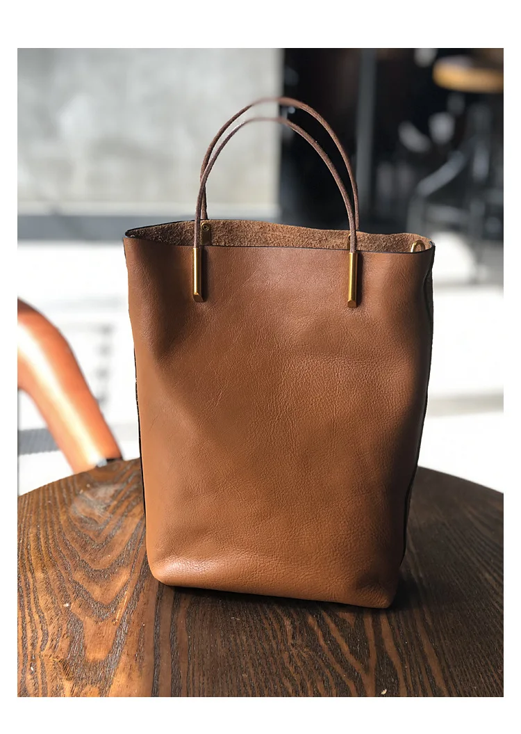 Vintage Simple Genuine Leather Women Bag 2024 New Retro Nature Soft Cowhide Handbag Versatile Composite Bag Shoulder Bags