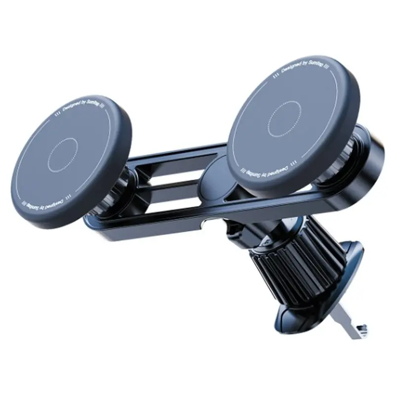 A85E-Dual Phone Magnetic Car Mount Holder For Magsafe For For For Galax Air Vent Bracket Magnet Phone Holde