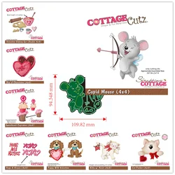 Valentine's Day Metal Cutting Dies Love heart Sweet cake Animals cat dog elephant Background dies Scrapbooking Frame Card Crafts