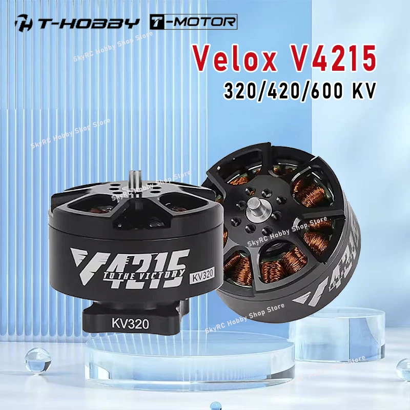 Motor sem escova T-MOTOR T-HOBBY Velox V4215 - 6-12S 320/420/600KV 12N14P 4mm Eixo 263g 13 Polegada Cinelifter FPV Parte