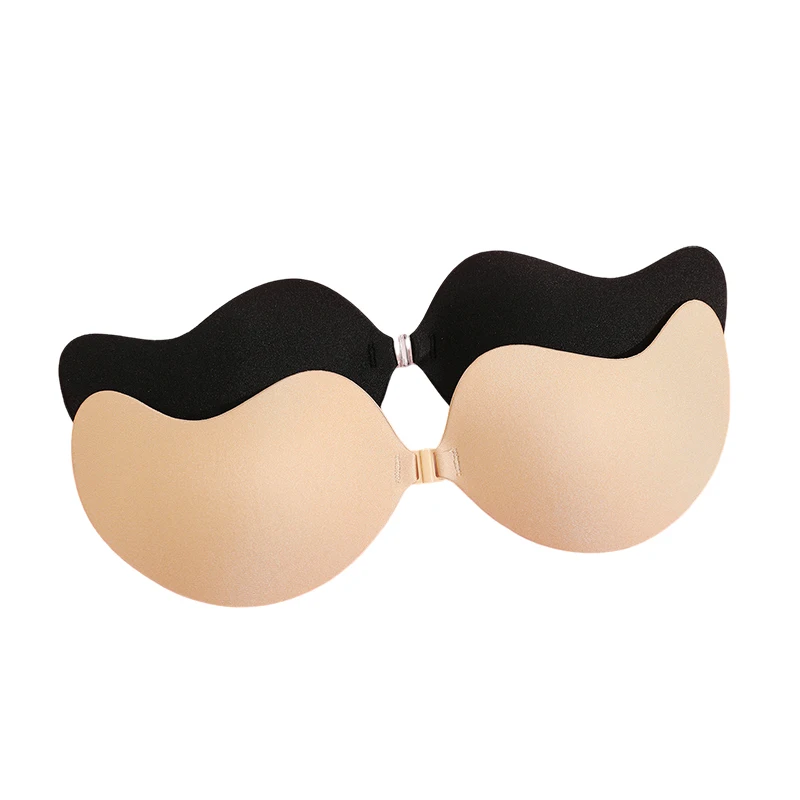 FINETOO Mango Shape Silicone Chest Stickers Lift Up Nude Bra Self Adhesive Strapless Breast Petals Invisible Cover Pad Underware