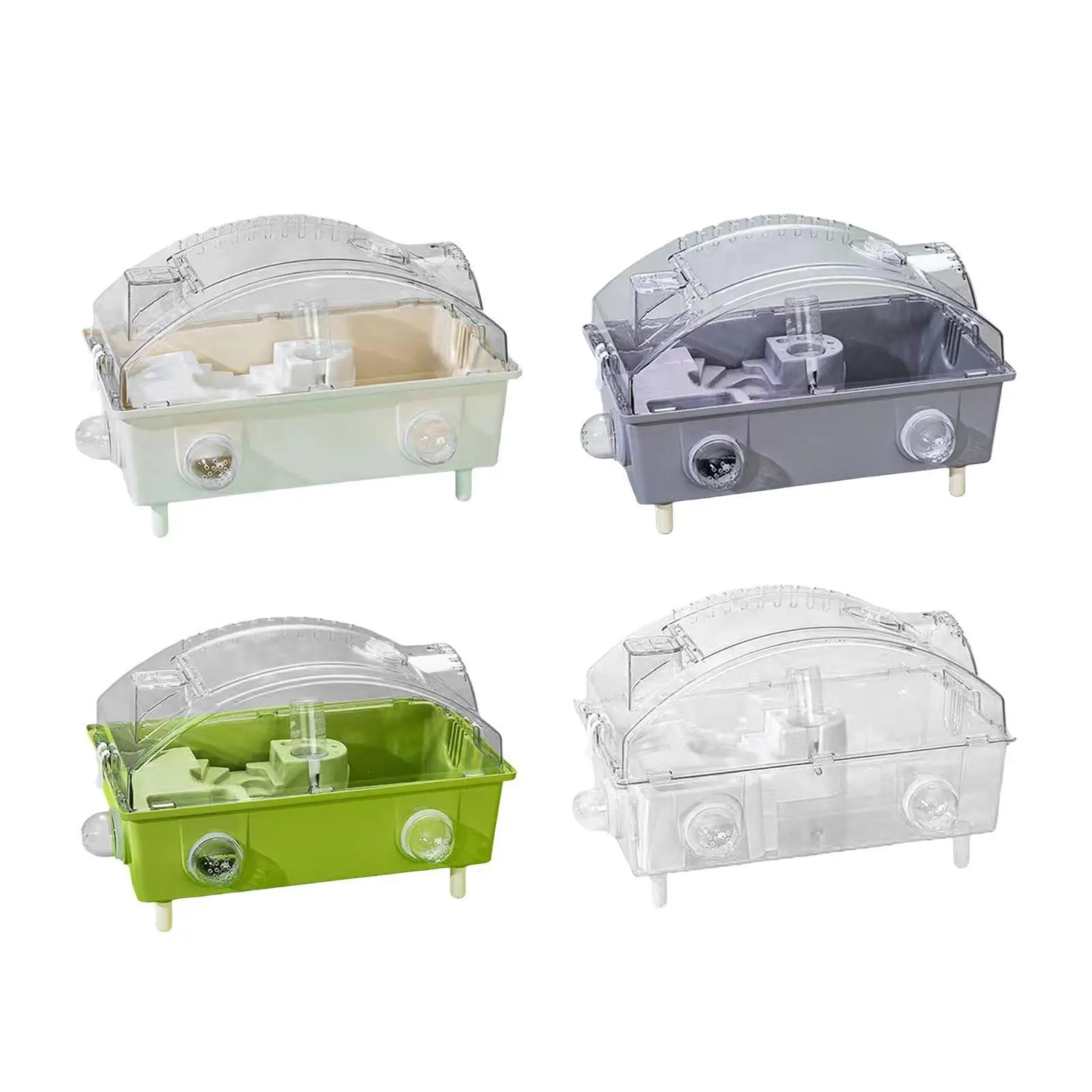 

Hamster Cage with Water Bottle Transparent Openable Top Hamster Habitat for Small Animals Gerbils Bunny Hedgehog Guinea Pigs