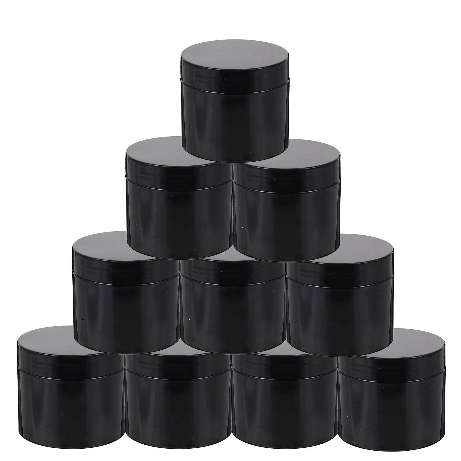 10Pcs Smooth Reusable Empty Jar Travel Dispenser for Tooth Powder Creams Skincare Products Leakproof Plastic Sample