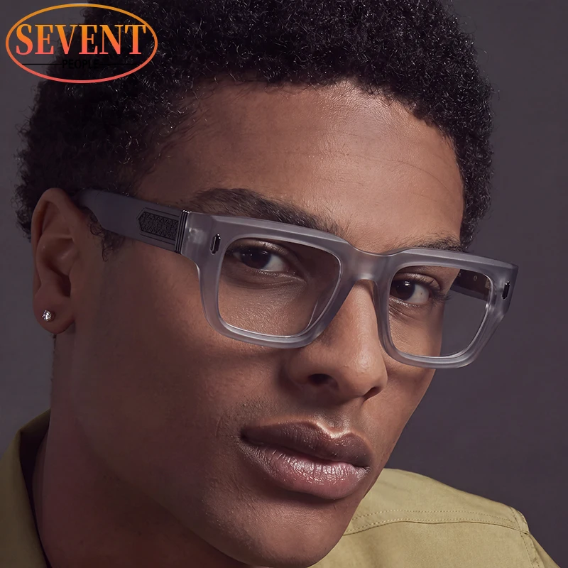 Oversized Square Photochromic Punk Sunglasses Men 2026 Luxury Brand Anti Blue Light Computer Glasses UV400 Prescription Eyewear