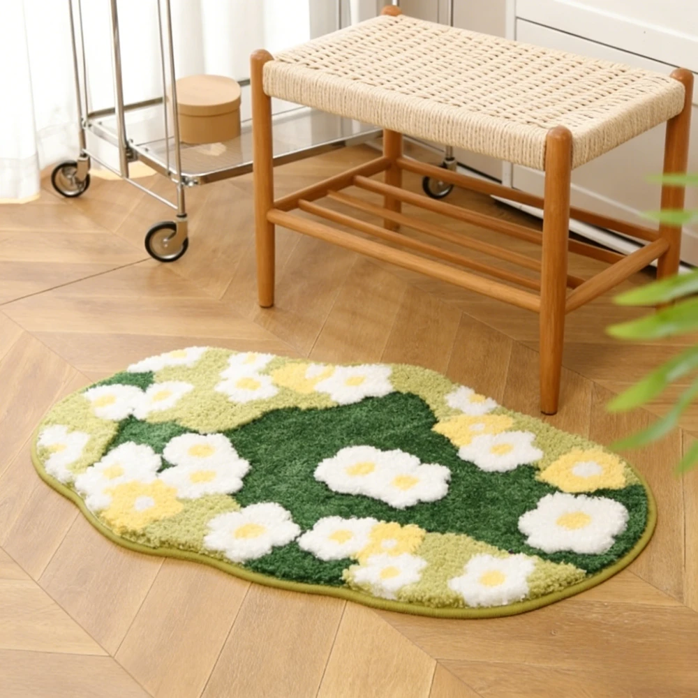 Little Freshness Irregular Moss Shape Plush Rug 3D Stereo Soft Mat for Kids Bedroom Living Room Decoration Home Carpet Floor Mat