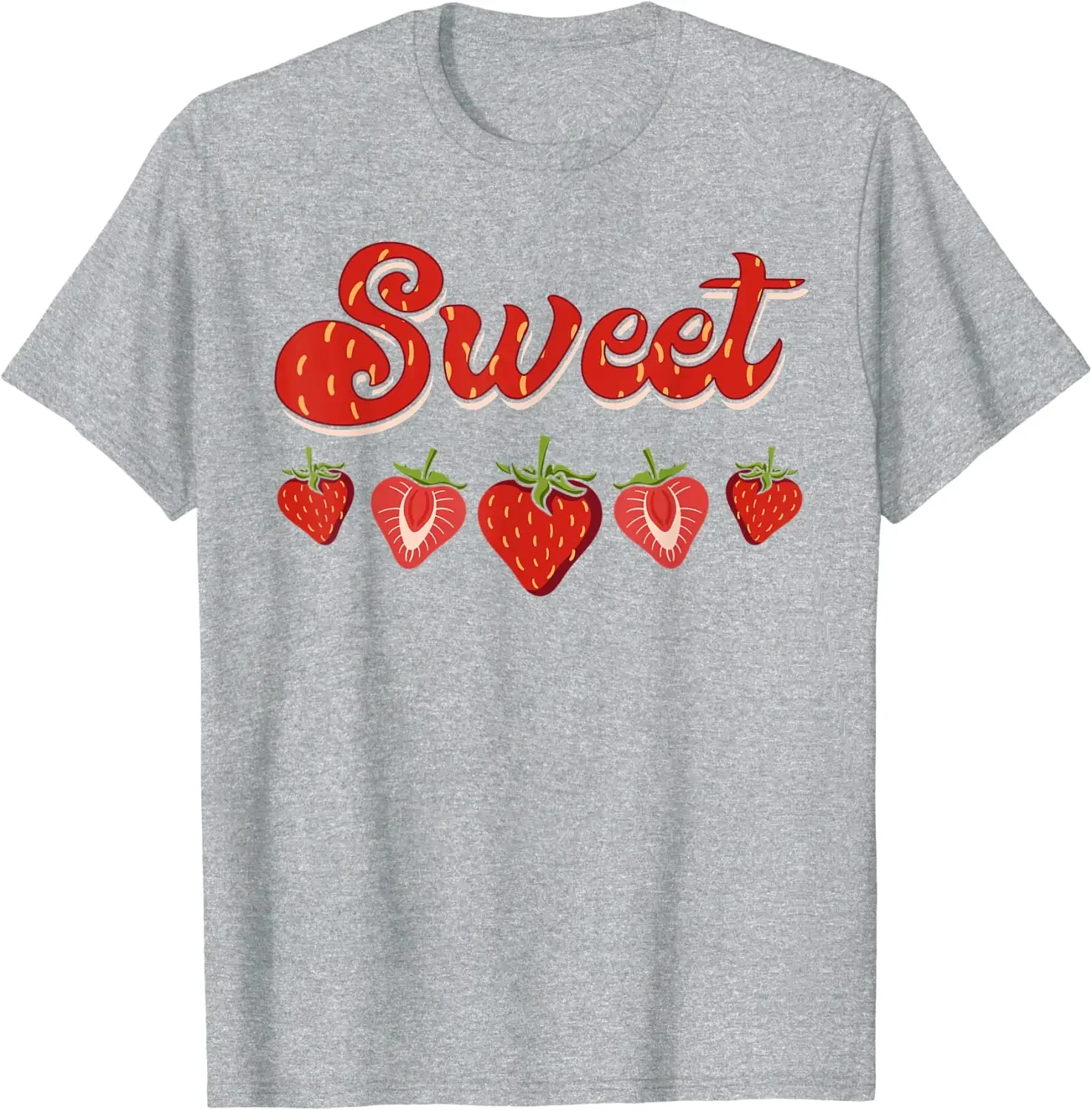 Sweet Strawberries Fruitarian Strawberry Berry Fruit Lover T-Shirt Casual Oversized T Shirt Cotton Four Seasons Tees