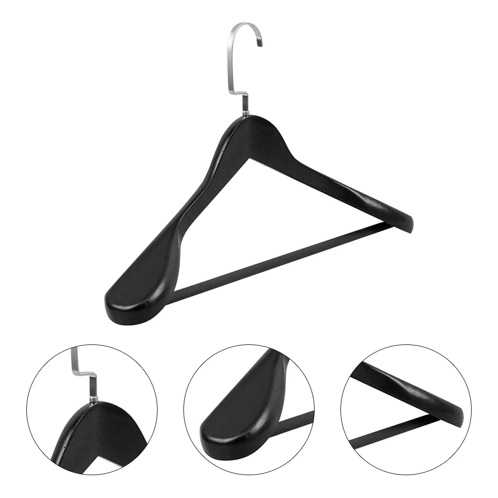 

Wardrobe Rail Solid Wood Hanger Clothes Hangers Non-slip Garment Metal Man Drying Rack