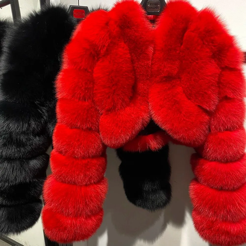 معاطف دافئة من الفرو الصناعي معاطف قصيرة للنساء فضفاضة بياقة دائرية وأكمام طويلة مغطاة بأزرار مستقيمة للعمل Y2k غير رسمية لخريف وشتاء 2025 #2