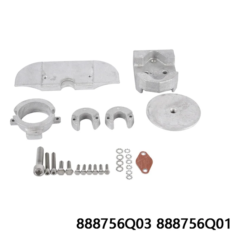 AB61-4X مجموعة سبائك الألومنيوم الأنود للمحرك الخارجي لـ Mercury Alpha One Gen 888756Q03 888756Q01