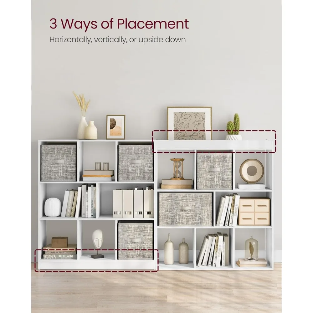 ชั้นวางหนังสืออเนกประสงค์แบบปรับได้พร้อมชั้นวาง 8 ชั้นเพื่อการจัดเก็บอเนกประสงค์ 11 x 35