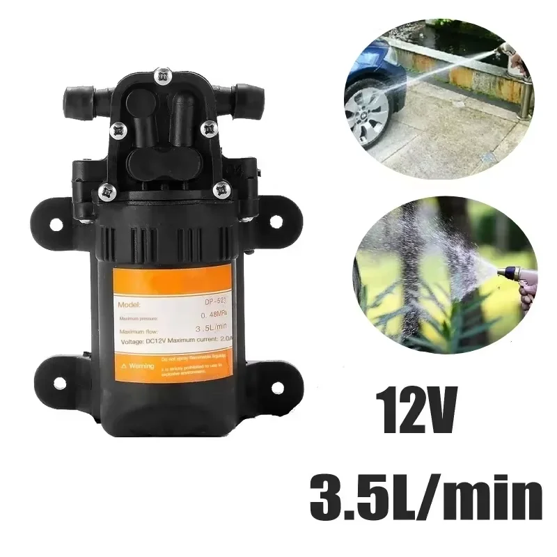 Pump  High Pressure Diaphragm Sprayer, Agricultural Electric Water Pump, Car Wash, Micro, 70PSI, 12V 100W