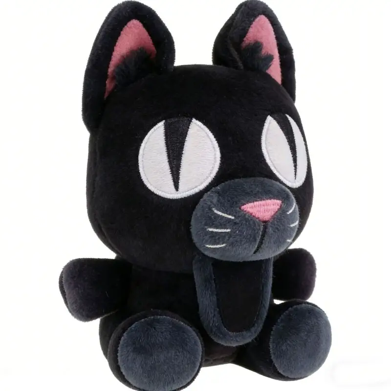 99 Nights in the Forest Black Cat Plush Horror Game Cute Stuffed