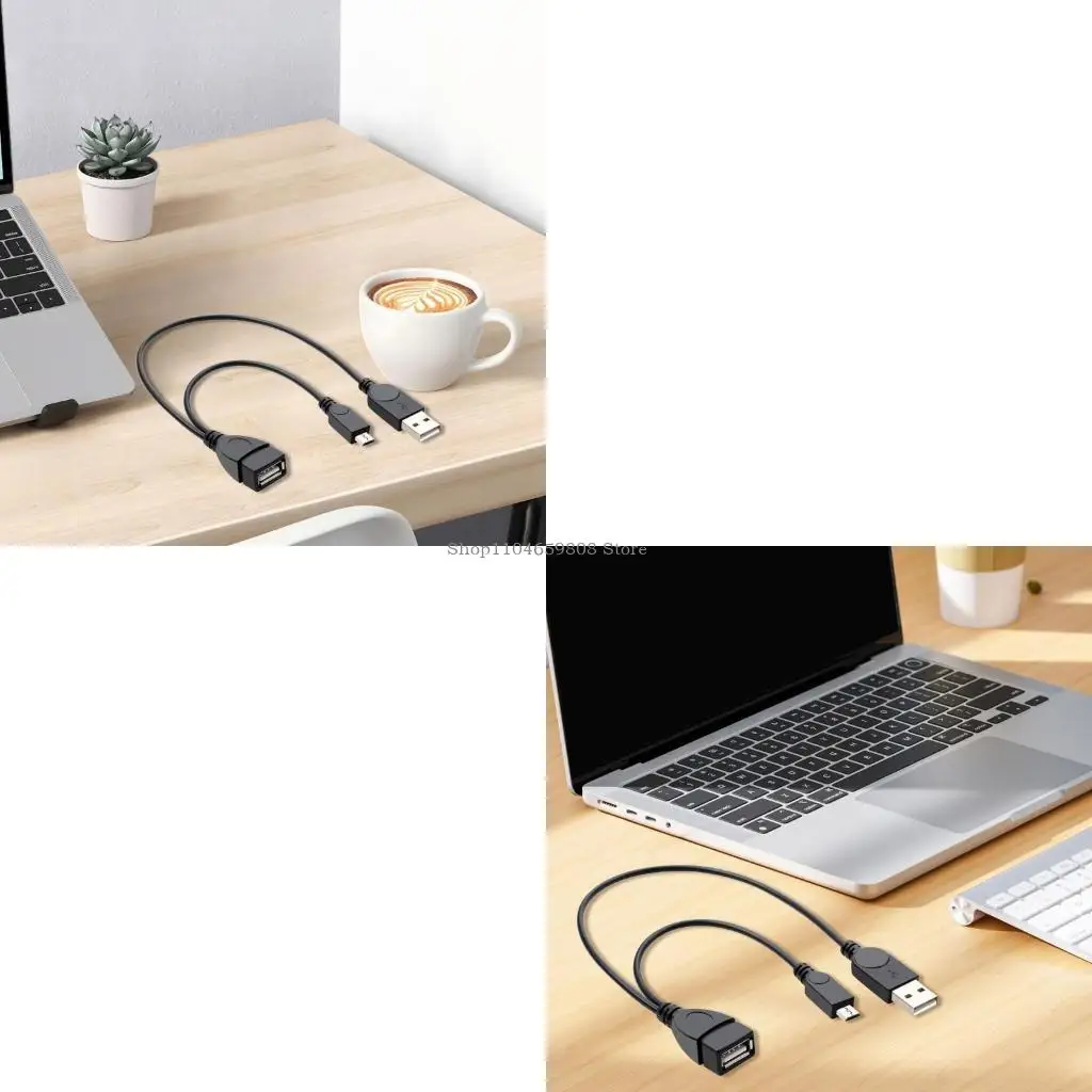 

USB Female to MicroUSB Male/USB OTG Cable Compatible for Various Host Devices
