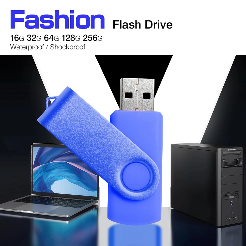 20 قطعة/الوحدة محرك فلاش معدني ملون للكمبيوتر USB 2.0 محرك القلم Usb فلاش عصا الذاكرة عصا التصوير شعار مخصص مجاني USB