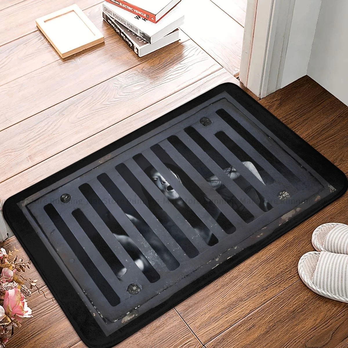 Manhole Well Cover Bedroom Mat The Grudge Horror Creepy Grate Doormat Kitchen Carpet Balcony Rug Home Decor