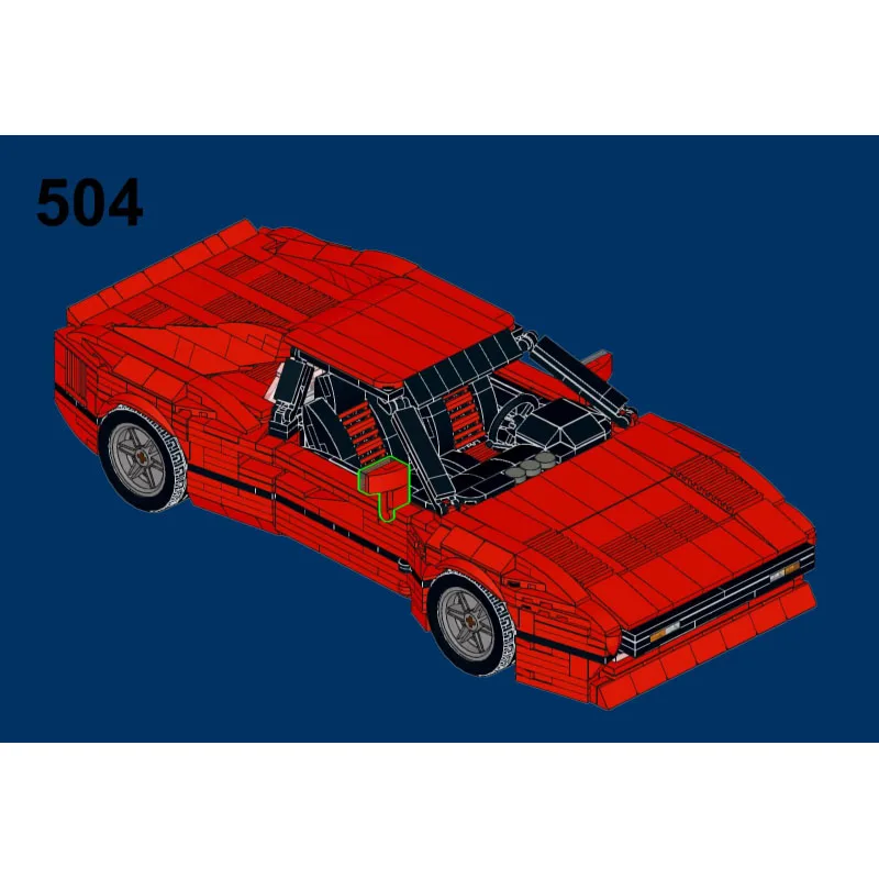 

MOC-128825 Красный Новый Super 288GT Сборка спортивного автомобиля Модель строительного блока •1451 Запчасти для взрослых и детей на день рождения, игрушка в подарок