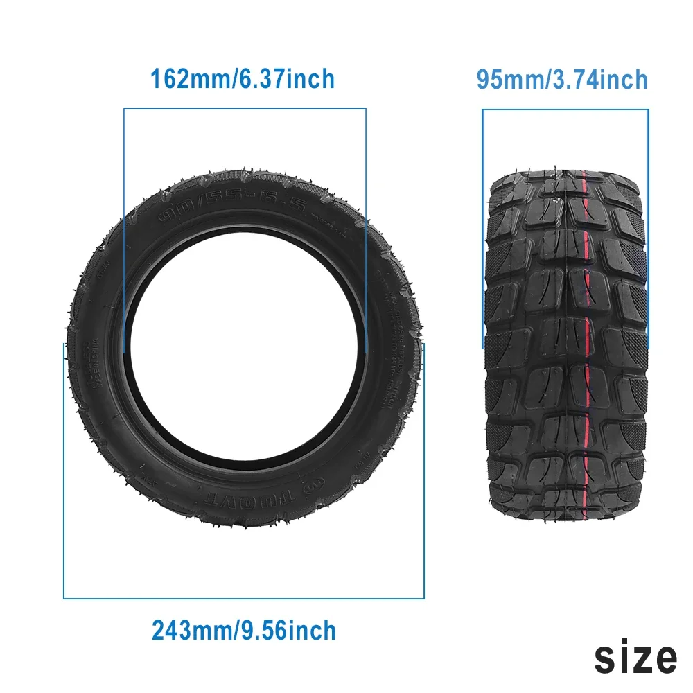 90/55-6.5 10 بوصة إطارات دون أنابيب على الطرق الوعرة اتسعت الإطارات مقاومة للاهتراء ل سكوتر كهربائي فراغ الإطارات في الهواء الطلق ركوب الدراجات جزء
