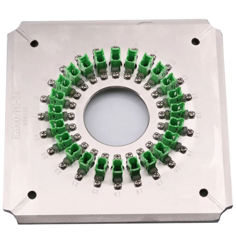 Factory Price Fiber Connector Polishing Fixtures E2000 PC 24 Ports Ferrule Optic Fiber Polishing Jig