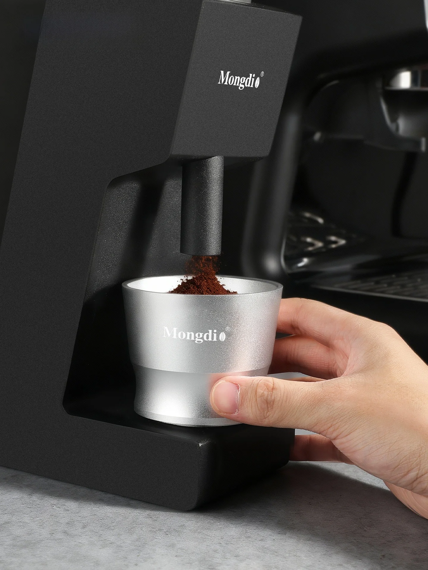 Mongdio Coffee Dosing Cup Italian Style Hand-Poured Grinding Machine Anti-Dust Universal 51mm 58mm Powder Catching Device