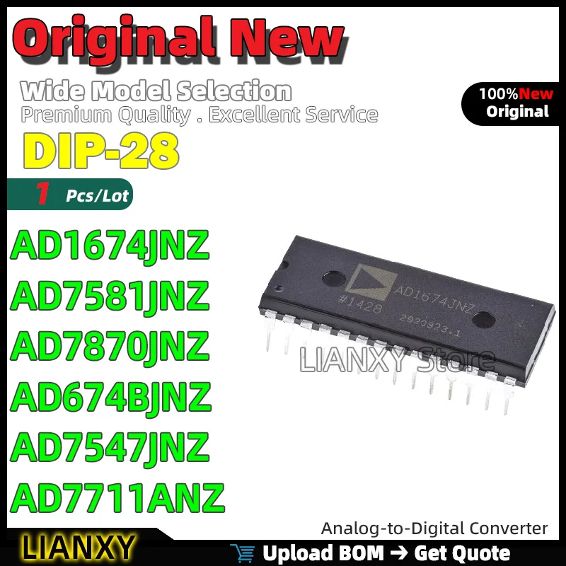

DIP-28 AD1674JNZ AD7581JNZ AD7870JNZ AD674BJNZ AD7547JNZ AD7711ANZ Аналого-цифровой преобразователь Новый оригинальный