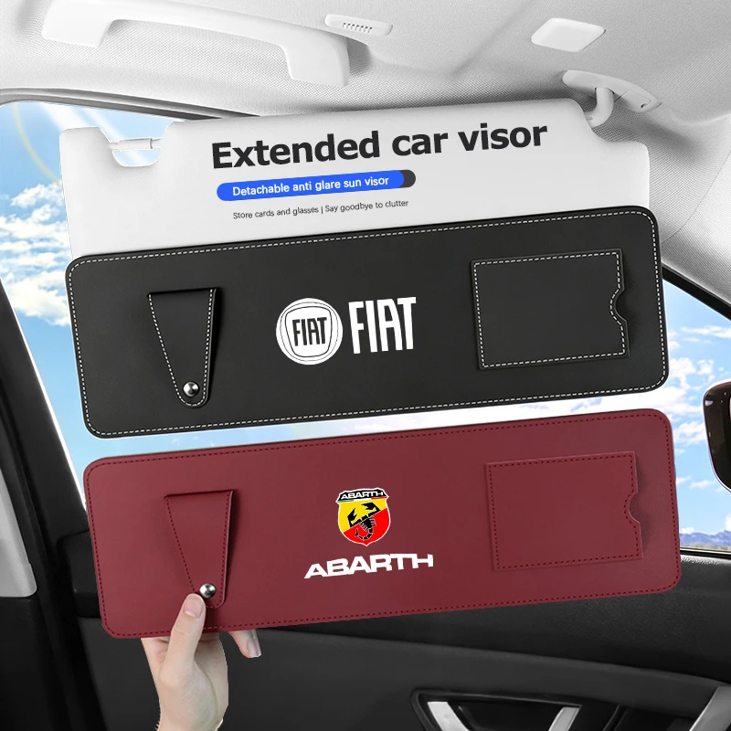 Abnehmbare Auto-Sonnenblenden-Verlängerungsplatte, blendfreie Blockierplatte für FIAT Abarth 500 Ducato Panda Grande Punto Tipo Pulse Strada