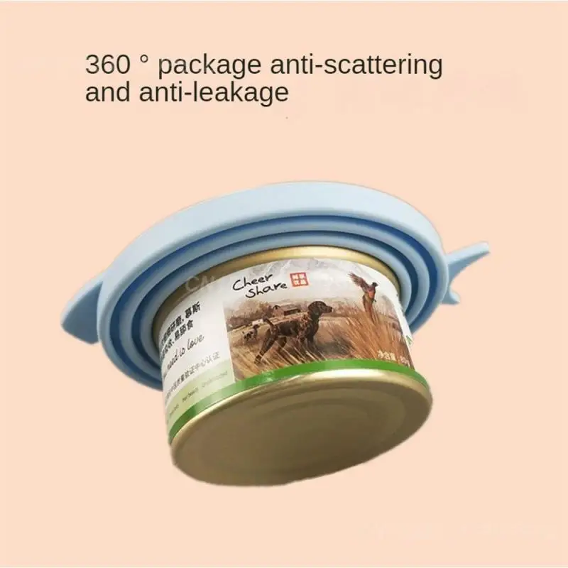 1~5PCS Odor Proof Jar Lid Anti Scattering Silicone Cat And Dog Food Storage Lid Pets Can Be Covered Fresh Seal Lid Leak Proof