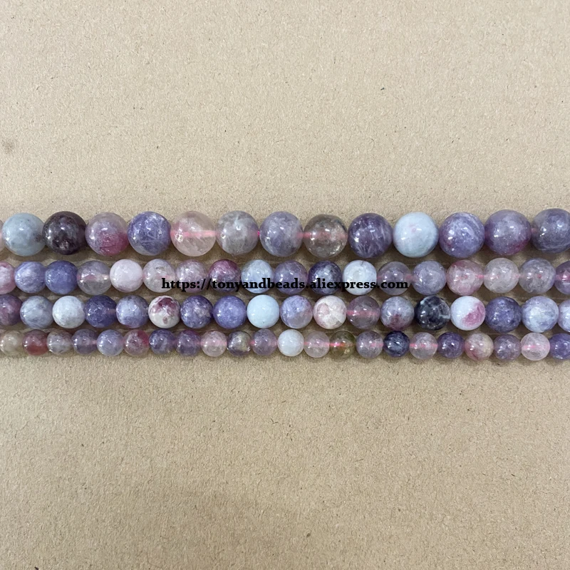 Semi-precious Stones Madagascar Pink Tourmaline Stone Round Loose Beads 6 8 10 MM Pick Size For Jewelry Making DIY