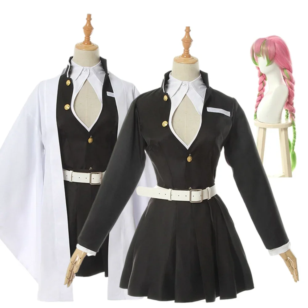 

Adult Kids Demon Slayer Kimetsu no Yaiba Anime Kimono Kanroji Mitsuri Cosplay Costume Women Halloween clothes