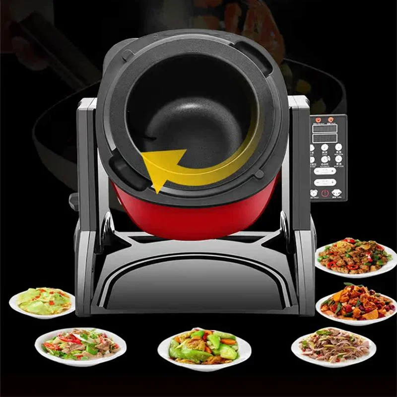 Fully Automatic Smart Home Stir-Fry Robot, 6L Stir-Fry Wok Rice Cooker, 220V Automatic Rotating Stir-Fry Wok