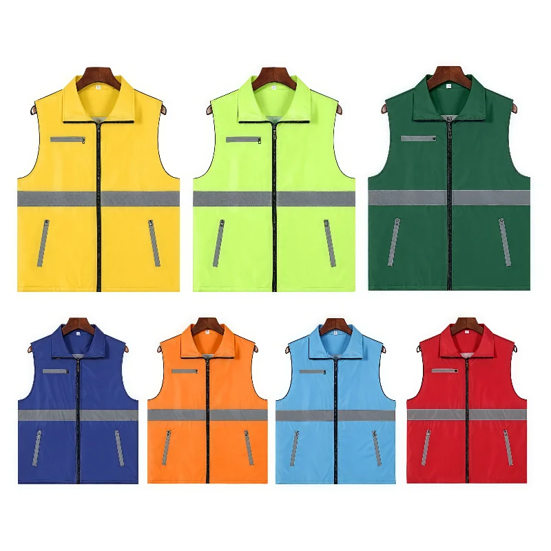 8-Color Lightweight Lapel Vest Charity Volunteer Clothing Group Customized Work Clothes Comfortable Durable and Breathable